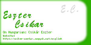 eszter csikar business card