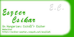 eszter csikar business card